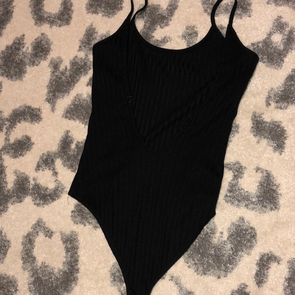 Zara Black Ribbed Bodysuit - Picture 5 of 9